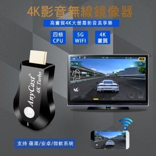 【DW 達微科技】4K Turbo影音真棒 高速四核心AnyCast雙頻5G全自動無線HDMI影音電視棒(附4大好禮)