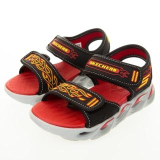 【SKECHERS】男童系列涼拖鞋 THERMO-SPLASH燈鞋(400109LBKRD)