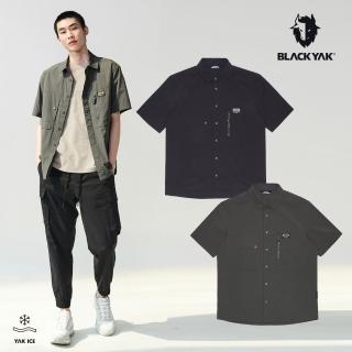 【BLACK YAK】男 bcc IRVINE短袖襯衫[橄綠/黑色]BYAB1MS303(韓國春夏 短袖襯衫 襯衫 男襯衫)