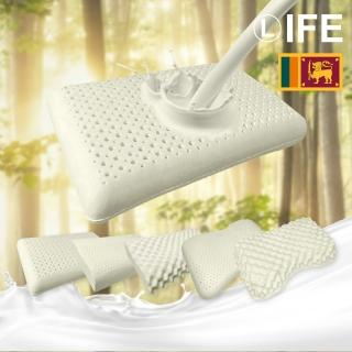 【Life】斯里蘭卡 天然乳膠枕 買一送一 多款選擇(麵包枕/加大麵包枕/人體工學/按摩枕/側睡枕)