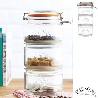 【KILNER】可堆疊式密封/儲存罐(3入套組)