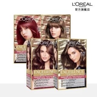 【LOREAL Paris 巴黎萊雅】優媚霜時尚魅力染髮霜 囤貨4入組(6色任選)