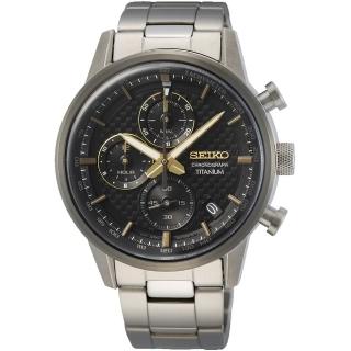 【SEIKO 精工】CS鈦金屬三眼計時紳士手錶-41.6mm(SSB391P1/8T67-00N0D)