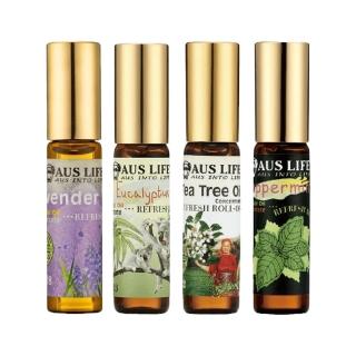 【AUS LIFE 澳思萊】買4送4 沁涼滾珠精油棒(5.3mlx8入/四款任選/薄荷/薰衣草/茶樹/尤加利/薄荷棒