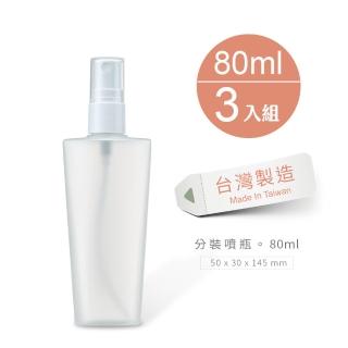 【Sunland】MUBS006-3P 酒精、美妝專用PP分裝噴瓶(80ml  3入組  附小貼紙)