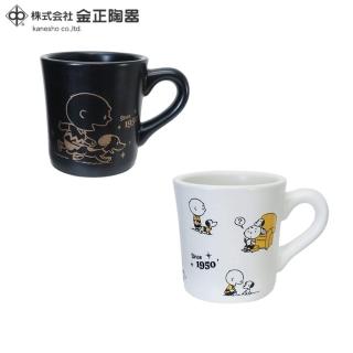 【SNOOPY 史努比】日本金正陶器 史努比70周年紀念款陶瓷馬克杯 320ml(平輸品)