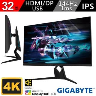 【GIGABYTE 技嘉】AORUS FI32U 32型 HDMI2.1 HBR3 KVM 真4K電競螢幕