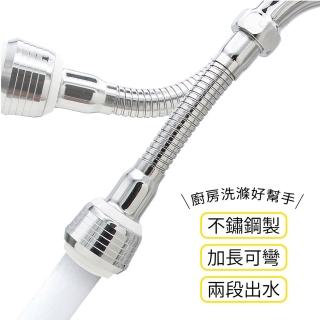 【不鏽鋼製】可彎曲兩段式水波器X2入(起泡器 水波器 起泡頭)