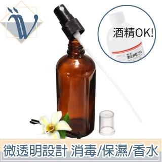【Viita】防疫清潔戶外隨身消毒液/保濕水分裝噴霧瓶(棕100ml/2入)