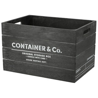 【NITORI 宜得利家居】木製收納盒 SHACK2 寬高型 標準型 BK(收納籃 收納盒 整理盒)