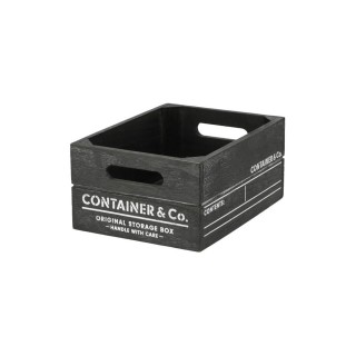 【NITORI 宜得利家居】木製收納盒 SHACK2 窄低型 四分之一型 BK(收納籃 收納盒 整理盒)