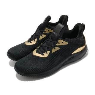 【adidas 愛迪達】慢跑鞋 Alphabounce 1 襪套式 男鞋 愛迪達 緩震 回彈 球鞋穿搭 透氣 黑 金(FZ2196)