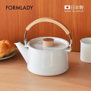 【日本FORMLADY】小泉誠 kaico日製原木柄琺瑯茶壺-1.45L(IH爐可使用 濾茶壺 琺瑯壺)