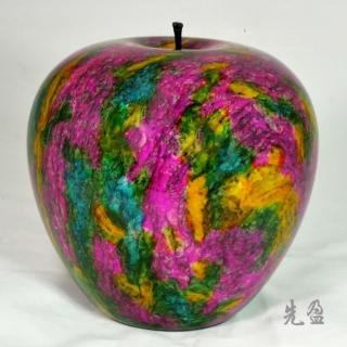 【先盈藝術】花蓮奇彩玉(遇見平安蘋果擺件-大)