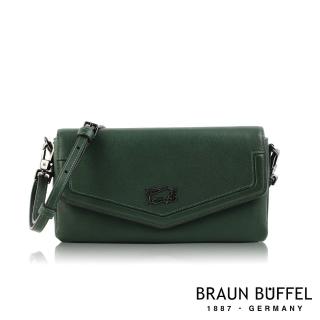 【BRAUN BUFFEL 德國小金牛】台灣總代理 奧菲莉亞-A 小型斜背包-綠色(BF675-720-GR)