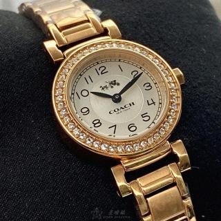【COACH】COACH蔻馳女錶型號CH00030(白色錶面玫瑰金錶殼玫瑰金色精鋼錶帶款)