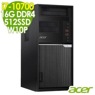 【Acer 宏碁】VK8 高階商用工作站 i7-10700/16G/512SSD/500W/W10P/Veriton K8(10代i7八核心)