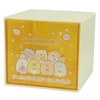 【小禮堂】角落生物 方形單抽收納盒 透明抽屜盒 積木盒 飾品盒 可堆疊 《黃 花圈》