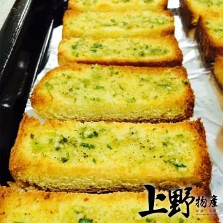 【上野物產】濃郁香蒜奶油厚切麵包磚 x3包(400g±10%/5個/包)