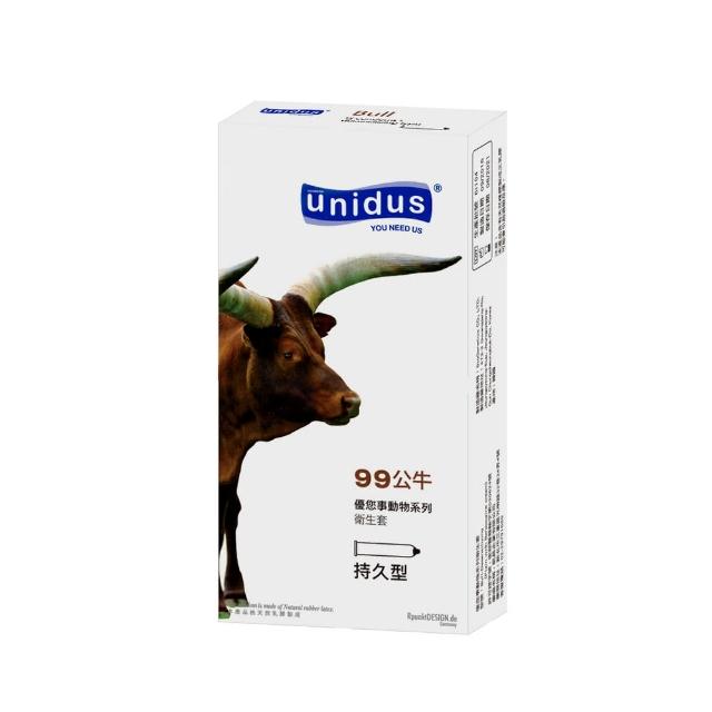 【Unidus 優您事】動物系列保險套-99公牛 持久型 12入*3盒(共36入)