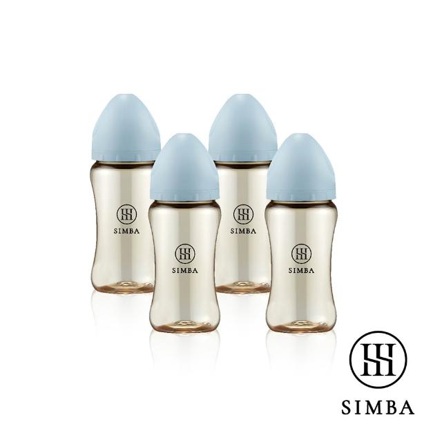 【Simba 小獅王辛巴】蘊蜜鉑金PPSU寬口防脹氣奶瓶4支組(270ml/主導式餵奶專用)