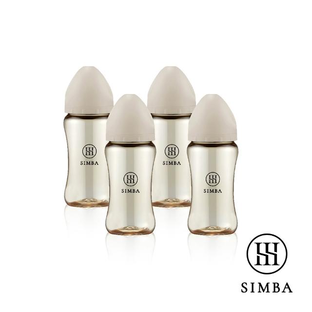 【Simba 小獅王辛巴】蘊蜜鉑金PPSU寬口防脹氣奶瓶4支組(270ml/主導式餵奶專用)