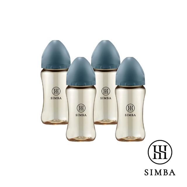 【Simba 小獅王辛巴】蘊蜜鉑金PPSU寬口防脹氣奶瓶4支組(270ml/主導式餵奶專用)