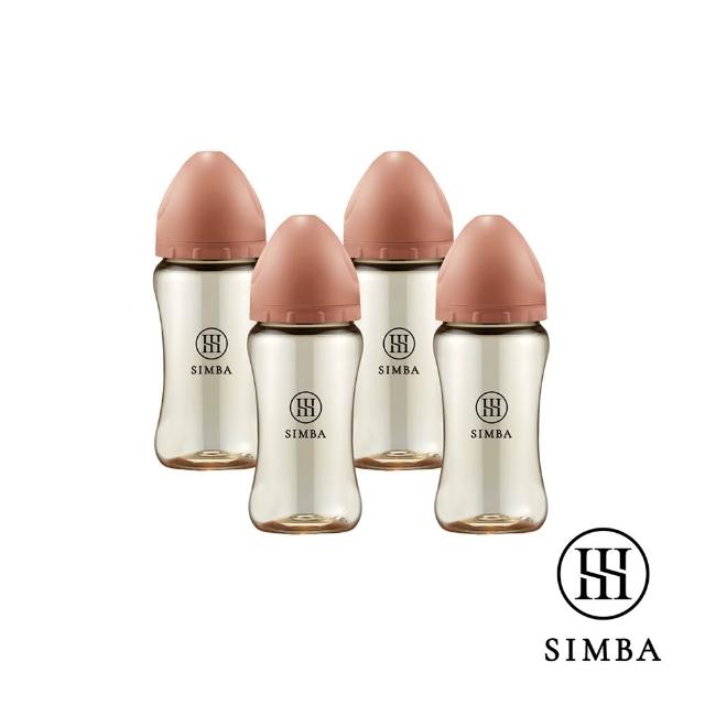 【Simba 小獅王辛巴】蘊蜜鉑金PPSU寬口防脹氣奶瓶4支組(270ml/主導式餵奶專用)