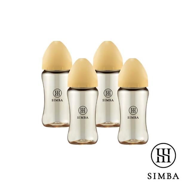 【Simba 小獅王辛巴】蘊蜜鉑金PPSU寬口防脹氣奶瓶4支組(270ml/主導式餵奶專用)