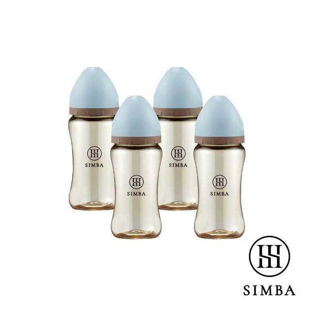【Simba 小獅王辛巴】蘊蜜鉑金PPSU寬口防脹氣奶瓶4支組(270ml/主導式餵奶專用)