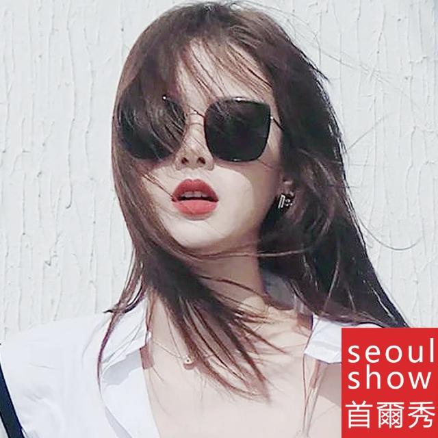 【Seoul Show 首爾秀】韓版bi大框ins風男女太陽眼鏡UV400墨鏡 0815(防曬遮陽)