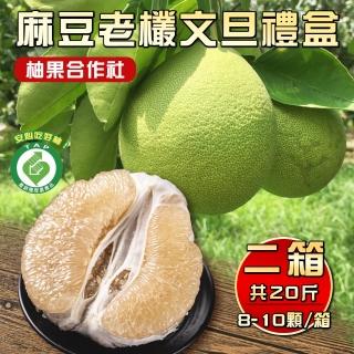 【柚果合作社-中秋禮盒】產銷履歷認證麻豆40年老欉文旦禮盒10斤8-10顆x2箱-產履認證老欉文旦自用送禮兩相宜