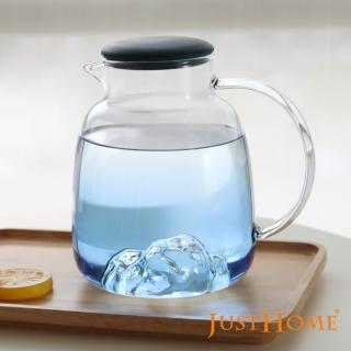 【Just Home】Just Home悠藍自然山形耐熱玻璃壺1700ml(玻璃壺、耐熱玻璃)