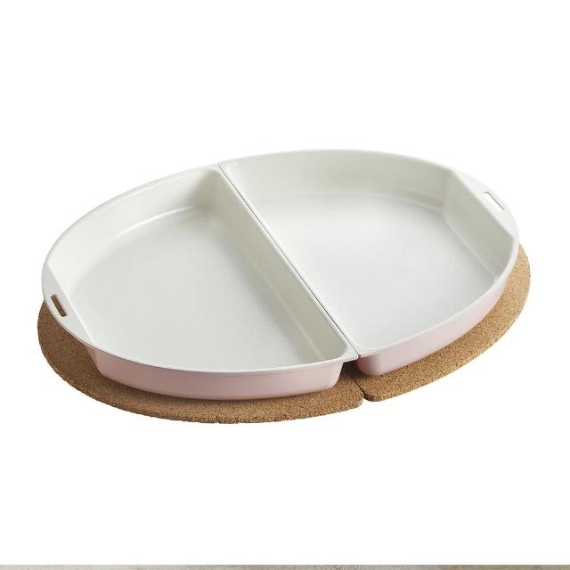 【日本BRUNO】橢圓形分離式兩入烤盤-共二色(職人款電烤盤專用配件)