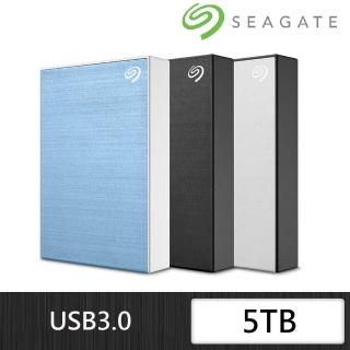 【SEAGATE 希捷】One Touch 5TB 2.5吋外接硬碟(極夜黑/星鑽銀/冰川藍/太空灰)
