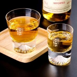 【田島硝子】富士山杯 迷你經典款x經典款 威士忌杯+冷酒杯2入組(TG20-015-MR+TG20-015-CS)