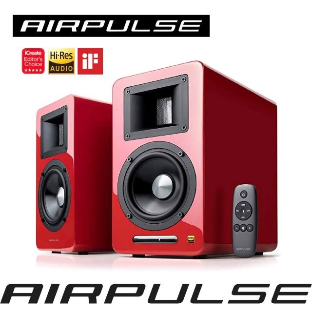 【EDIFIER】AIRPULSE A100Plus主動式喇叭(紅色)