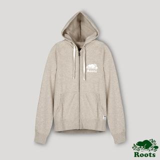 【Roots】Roots女裝- 經典海狸LOGO連帽外套(米色)