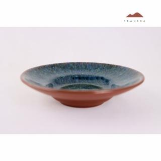 【唐泉茗茶】紫砂琺瑯盤 多彩 02(紫砂與琺瑯結合獨一無二技術 茶盤 點心盤)