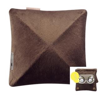 【日本ATEX】Lourdes日式小型揉捏按摩抱枕-咖啡色AX-HCL108br(背部按摩/揉捏按摩/肩頸按摩/保暖抱枕)