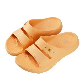 【Disney 迪士尼】迪士尼女鞋 小熊維尼 運動風輕量防水厚底拖鞋-黃(MIT台灣在地工廠製造)