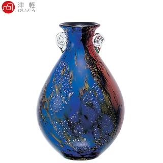 【ADERIA】日本津輕 手作十和田藍花瓶(花瓶)