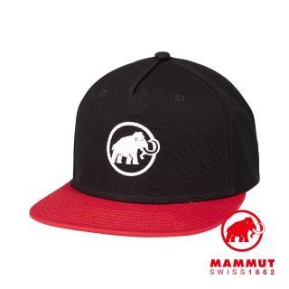 【Mammut 長毛象】Massone Cap 經典有機棉棒球帽 黑/紅 #1191-00640