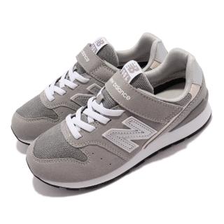 【NEW BALANCE】休閒鞋 996 寬楦 童鞋 紐巴倫 魔鬼氈 小朋友 麂皮 穿搭 中童 灰 白(YV996GR3-W)