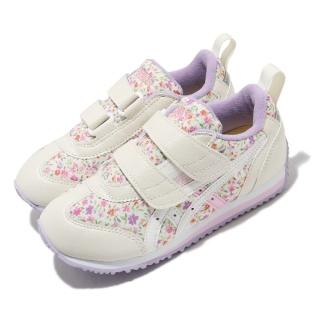 【asics 亞瑟士】休閒鞋 Idaho Mini CT 3 童鞋 亞瑟士 魔鬼氈 花朵圖案 穿搭 中童 米 紫(TUM187500)