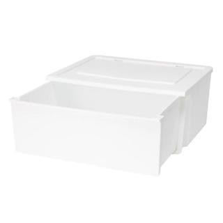 【NITORI 宜得利家居】堆疊收納籃 抽屜式 N-FLATTE-DS PWH(蓋子 可堆疊 收納籃用蓋 抽屜式)