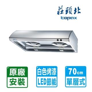 【莊頭北】全國安裝 70公分白色烤漆單層式雙馬達排油煙機(TR-5195W)