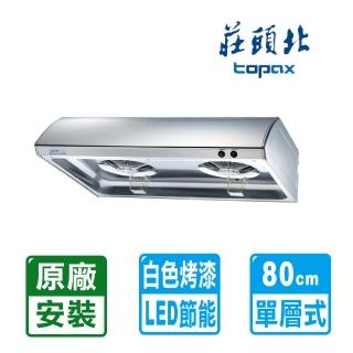 【莊頭北】全國安裝 80公分白色烤漆單層式雙馬達排油煙機(TR-5195WL)