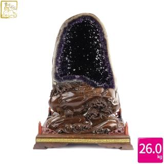 【吉祥水晶】頂級烏拉圭紫水晶洞 26kg(聚財旺運)