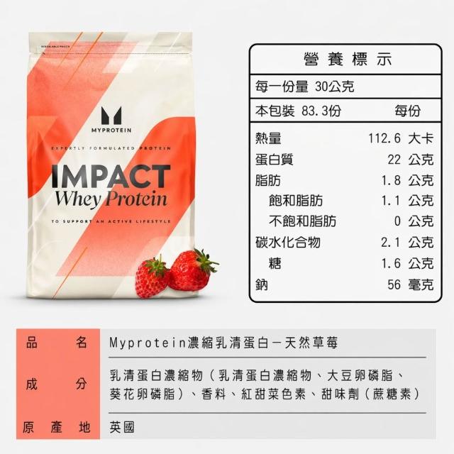 【MYPROTEIN】濃縮乳清蛋白2.5KG(多口味可選)